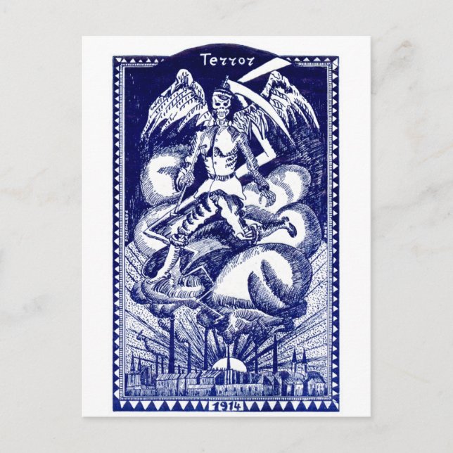 Cartão Postal Poster da Guerra Anti-Guerra Neerlandesa WI (Frente)