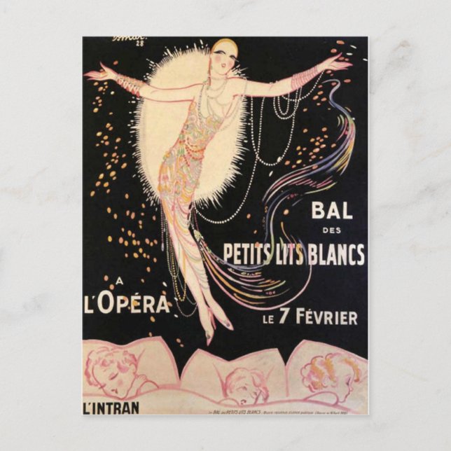 Cartão Postal Poster da Ópera Francesa (Frente)