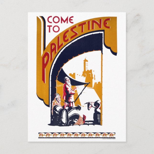 Cartão Postal Poster da Palestina Restaurada (Frente)