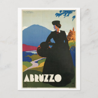 Cartão Postal Poster das viagens vintage de Abruzzo, Italia