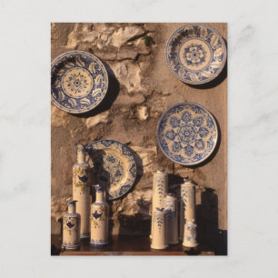 Cartão Postal Pôster de Cerâmica Azul e Creme da Úmbria