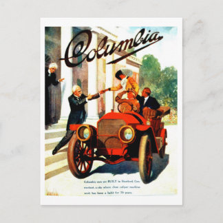 Cartão Postal Poster de Columbia autos, 1910