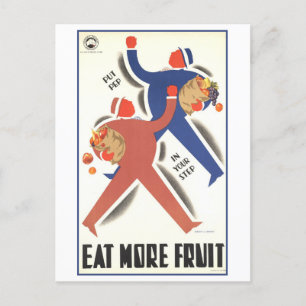 Cartão Postal Poster de "Coma mais Fruta"