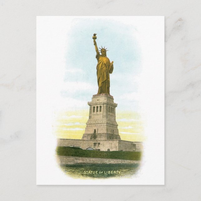 Cartão Postal Poster de "Estátua da Liberdade" (Frente)