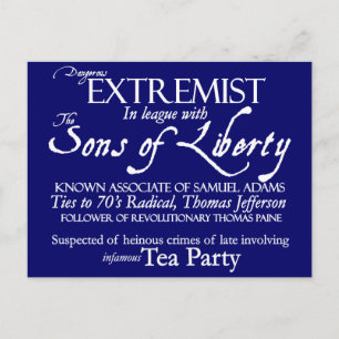 Cartão Postal Poster de Estilo Extremist do Século XVIII Perigos