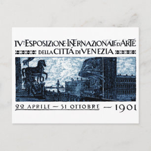 Cartão Postal poster de exposição de arte em Veneza de 1901