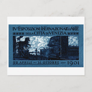 Cartão Postal poster de exposição de arte em Veneza de 1901