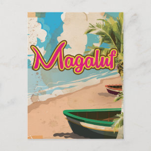 Cartão Postal Poster de férias da Magaluf Vintage