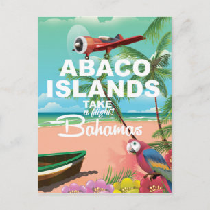 Cartão Postal Poster de férias das Ilhas Abaco