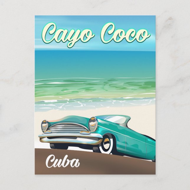 Cartão Postal Poster de férias de Cayo Coco (Frente)