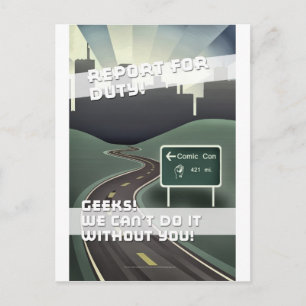 Cartão Postal Poster de Filme Con Comic