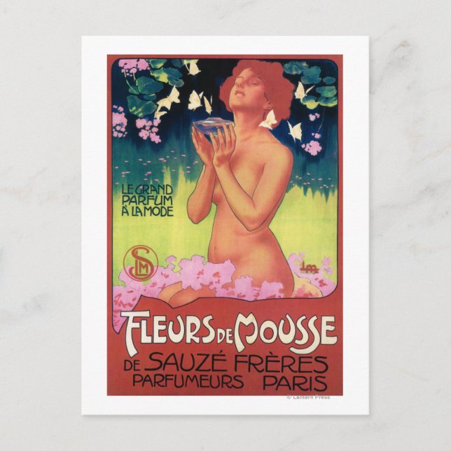 Cartão Postal Poster de Fleurs de Mousse Perfume (Frente)
