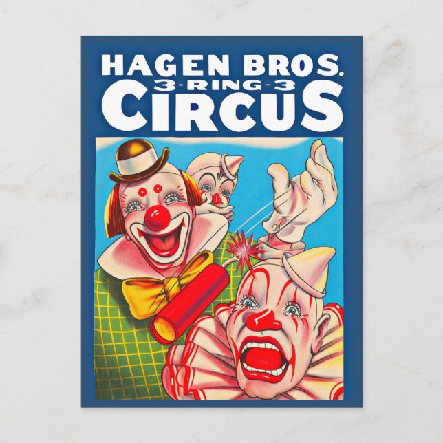 Cartão Postal poster de Hagen Brothers Circus, 1950 (Frente)