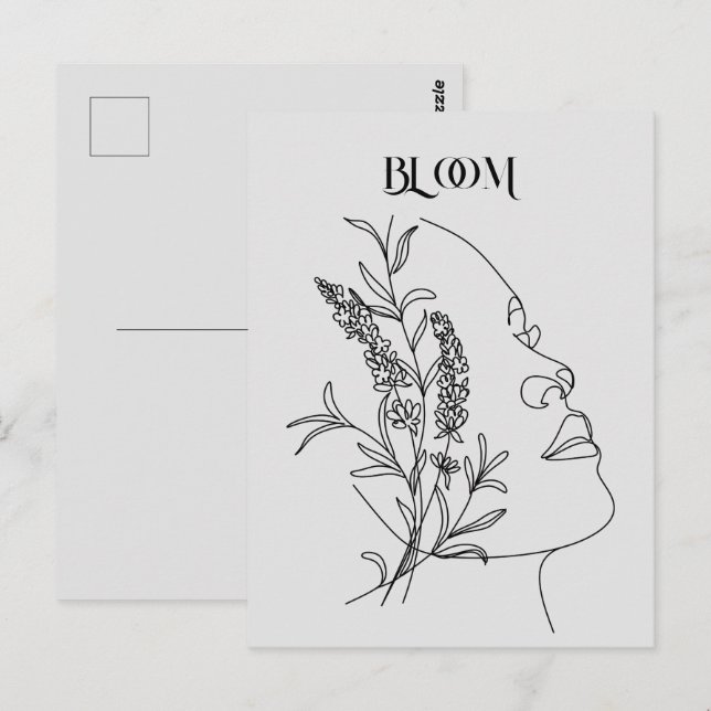 Cartão Postal Poster de Ilustração de abstrato Boho (Frente/Verso)