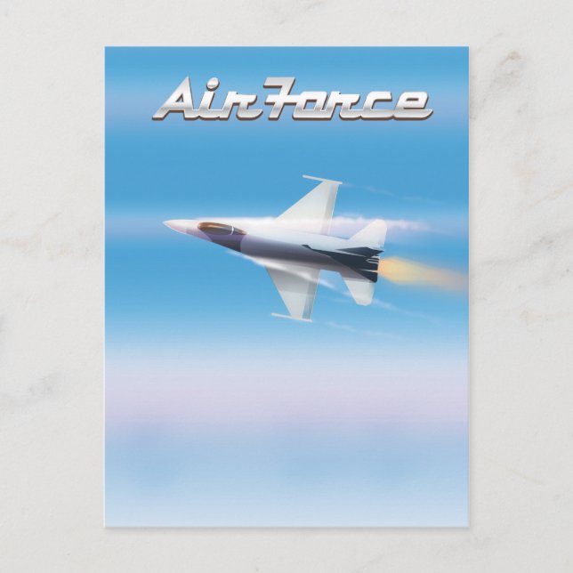 Cartão Postal Poster de Jet da Força Aérea (Frente)