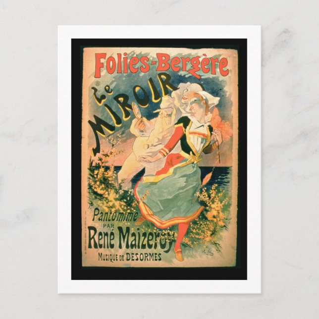Cartão Postal Poster de "Le Miroir" no Folies-Bergere, um pa (Frente)