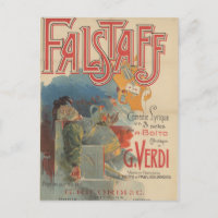Poster de ópera Falstaff (estreia de Paris 1894) P