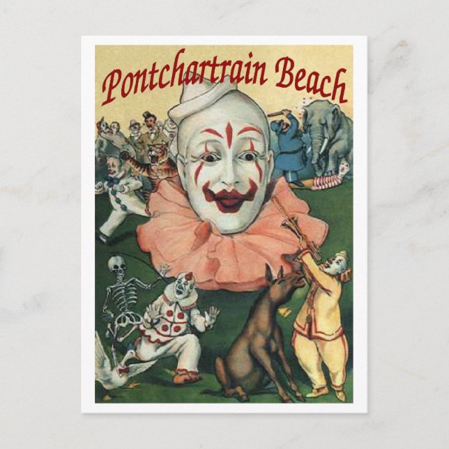 Cartão Postal Poster de praia de Pontchartrain (Frente)