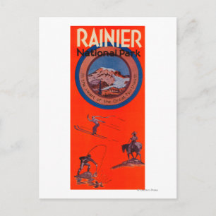 Cartão Postal Poster de propaganda do Rainier