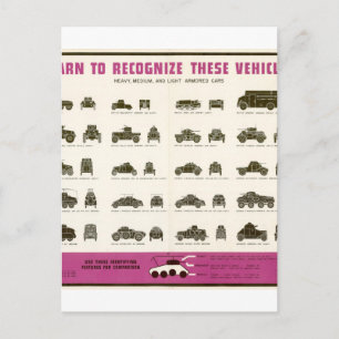 Cartão Postal Poster de Propaganda_Guerra_II_blindada