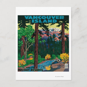 Cartão Postal Poster de Publicidade na Ilha de Vancouver