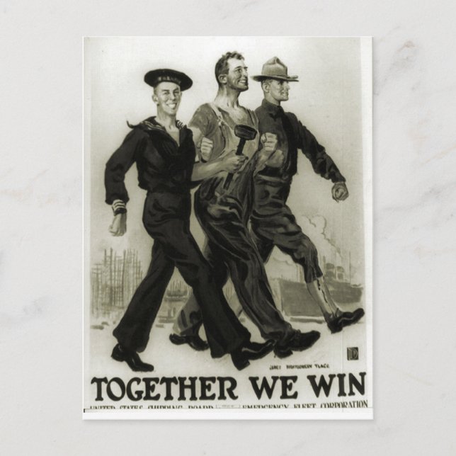 Cartão Postal Poster de Recrutamento 1915 (Frente)