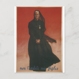 Cartão Postal poster de traição de propaganda