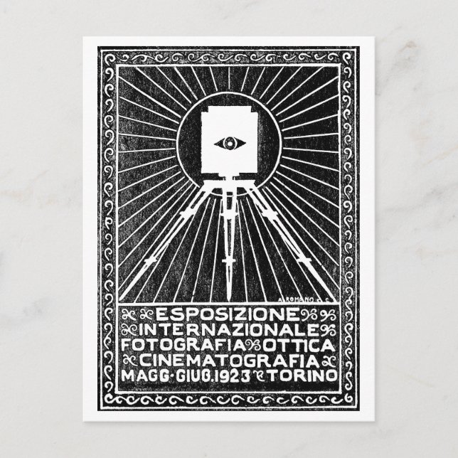 Cartão Postal poster de Turin Photo Expo 1923 (Frente)