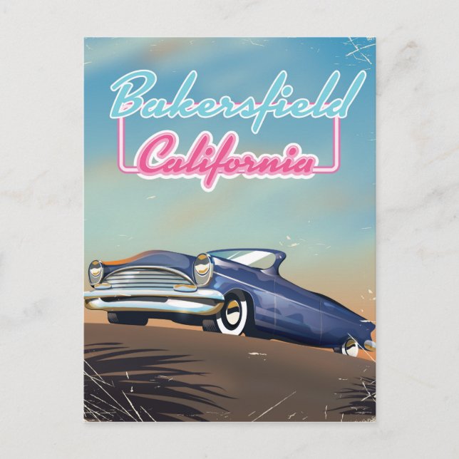 Cartão Postal Poster de viagens Bakersfield California (Frente)