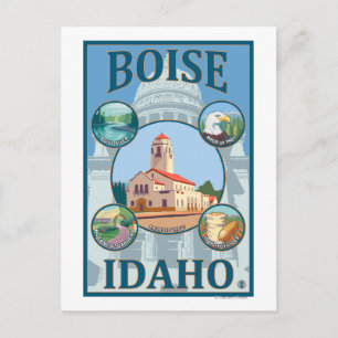 Cartão Postal Poster de viagens Boise, IdahoScenic