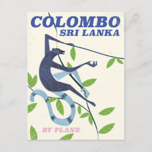 Cartão Postal Poster de viagens colombo do Sri Lanka