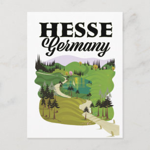 Cartão Postal Poster de viagens da Alemanha de Hesse