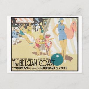 Cartão Postal Poster de viagens da Costa belga