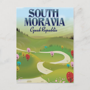 Cartão Postal poster de viagens da morávia do Sul da República