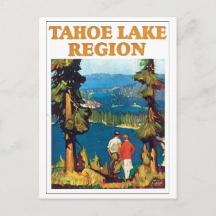 Cartão Postal Poster de viagens da Região do Lago Tahoe
