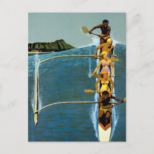 Cartão Postal Poster de viagens Da United Air Lines Para O Havaí