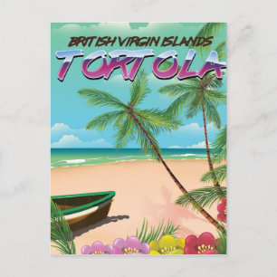 Cartão Postal Poster de viagens das ilhas virgem britânicas Tort