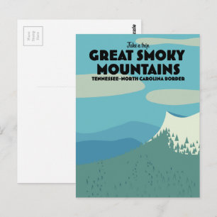 Cartão Postal poster de viagens das montanhas do Enfumaçado do e