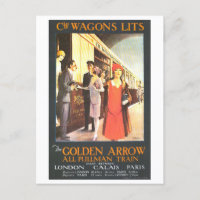 Poster de viagens de comboios Vintage London-Calai