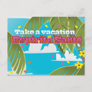 Cartão Postal Poster de viagens de férias do Espiritu Santo.