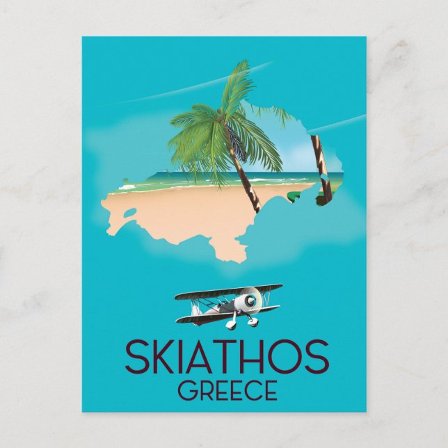 Cartão Postal Poster de viagens de Grécia do Skiathos (Frente)