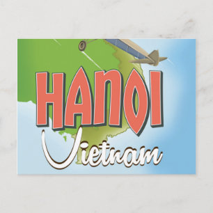 Cartão Postal Poster de viagens de Hanói Vietnã