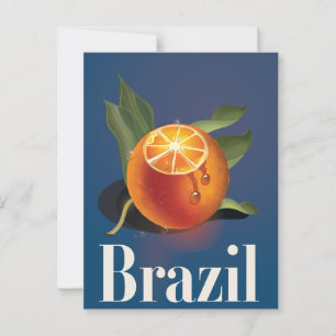 Cartão Postal Poster de viagens de Laranjas do Brasil