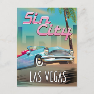Cartão Postal Poster de viagens de Las Vegas