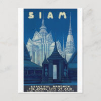 Poster de viagens de Modelos Antigos do Sião Bangk