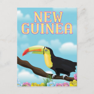 Cartão Postal Poster de viagens de Nova Guiné Toucan
