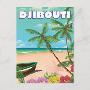 Cartão Postal Poster de viagens de praia de Djibouti
