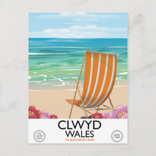 Cartão Postal Poster de viagens de reserva do Clwyd Wales