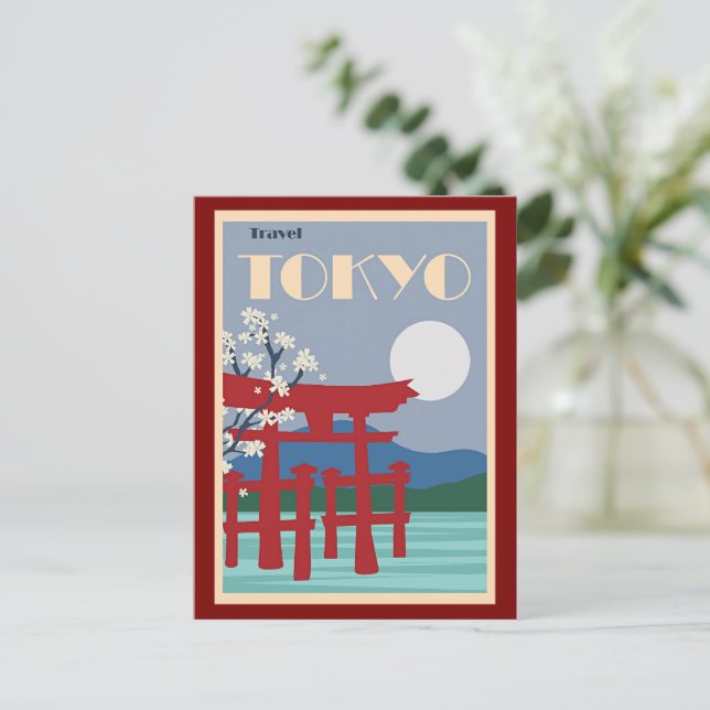 Cartão Postal Poster de viagens de Tóquio (Em pé/Frente)