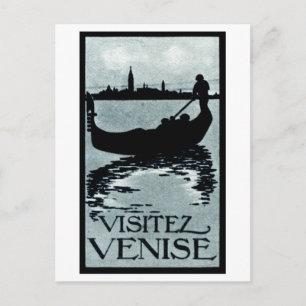 Cartão Postal poster de viagens de Veneza 1920